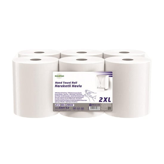 Rulopak Hareketli Havlu 2XL 20,7 Cm 200 Metre 6'Lı Paket