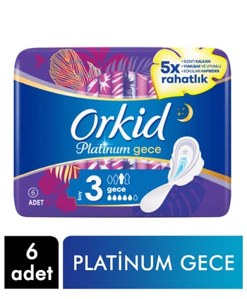 orkid, orkid gece, orkid ped, kadın pedi, hijyenik ped, orkid, Platinum