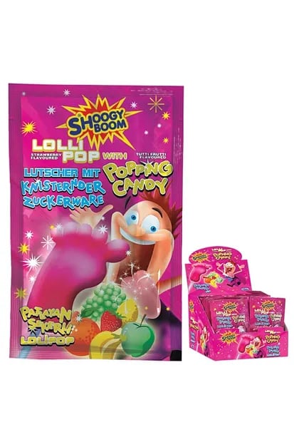 Candy Popios Çilekli Ayaklı Patlayan Şeker 12gr 16'lı