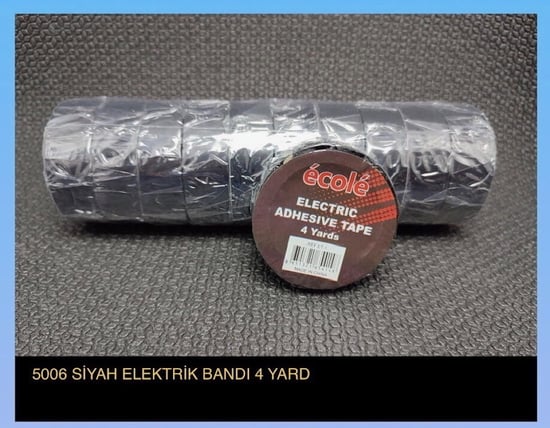 Ecole Siyah 4Yards Elektrik Bandı Ecole
