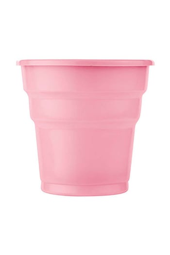 Roll-Up Plastik Meşrubat Bardağı Pembe 180cc-7oz 25 Adet