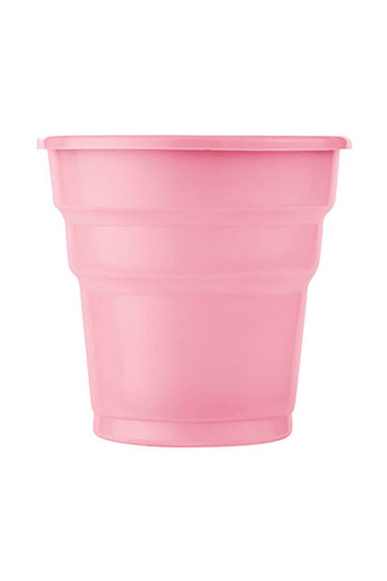 Roll-Up Plastik Meşrubat Bardağı Pembe 180cc-7oz 25 Adet