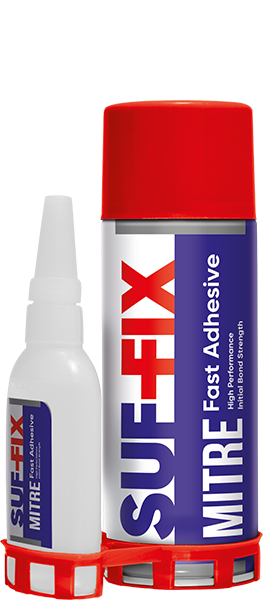 hızlı yapıştırıcı, mitre kit, MDF yapıştırıcı, SUF-FIX, 200 ml + 50gr yapıştırıcı set