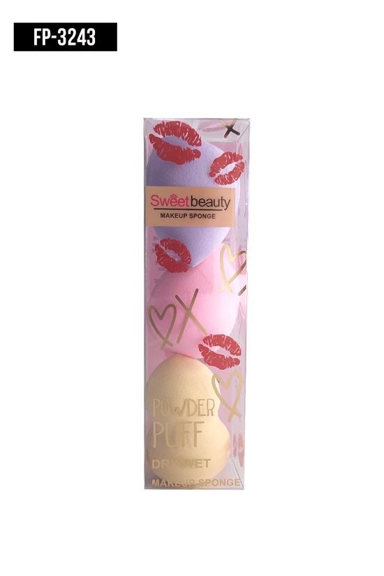 İthal Aksesuar Renkli 3'Lü Makyaj Süngeri