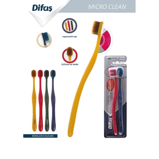 Difaş 2 li Diş Fırçası Micro Clean Yumuşak