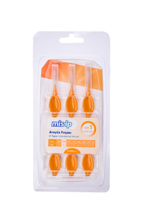 Mis İp U Tipi Arayüz Fırçası Turuncu 0,45