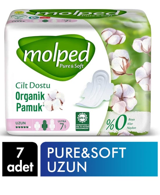 Molped Hijyenik Ped Pure&Soft 7'li Uzun