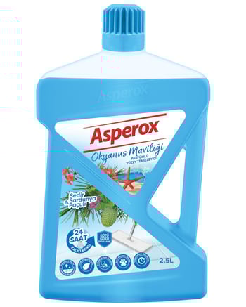 Asperox Parfümlü Yüzey Temizleyici Okyanus Maviliği Sedir & Sardunya Paçuli 2, 5 Lt