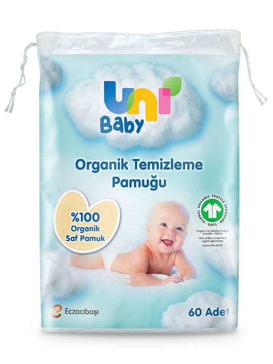 Uni Baby Bebek Temizleme Pamuğu 60lı