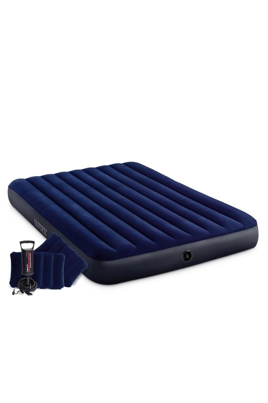 Intex 64765 Şişme Yatak Çift Kişilik Çadır Yatağı Kamp Yatağı.Yastık pompa seti