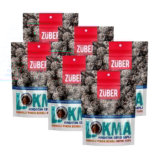 Züber Lokma Hindistan Ceviz Kaplı Meyve Topu 96 gr
