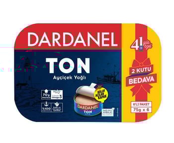 Dardanel Ton Ayçiçek Yağlı 6x75 gr
