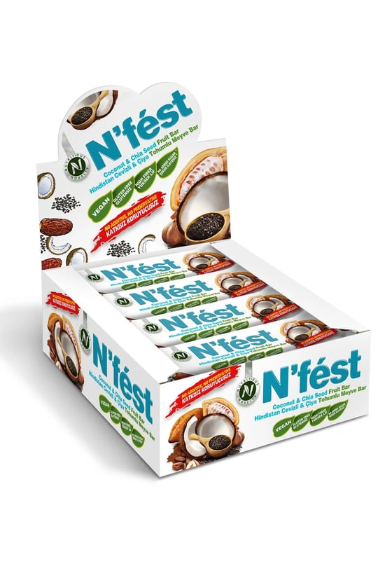 Nfest Hindistan Cevizli ve Çiya Tohumlu Protein Bar 40gr