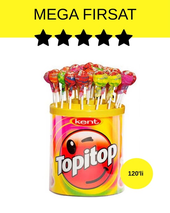 Kent Topitop Şekerleme 11 gr 120'li Karışık Meyve & Kola