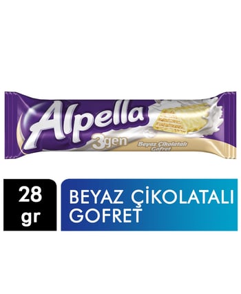 Ülker, alpella, gofret, çikolatalı gofret, sütlü çikolatalı gofret, beyaz gofret, beyaz çikolata, çikolata, gofret satın al, gofret fiyat, abur cubur, aburcubur, toptan gıda,