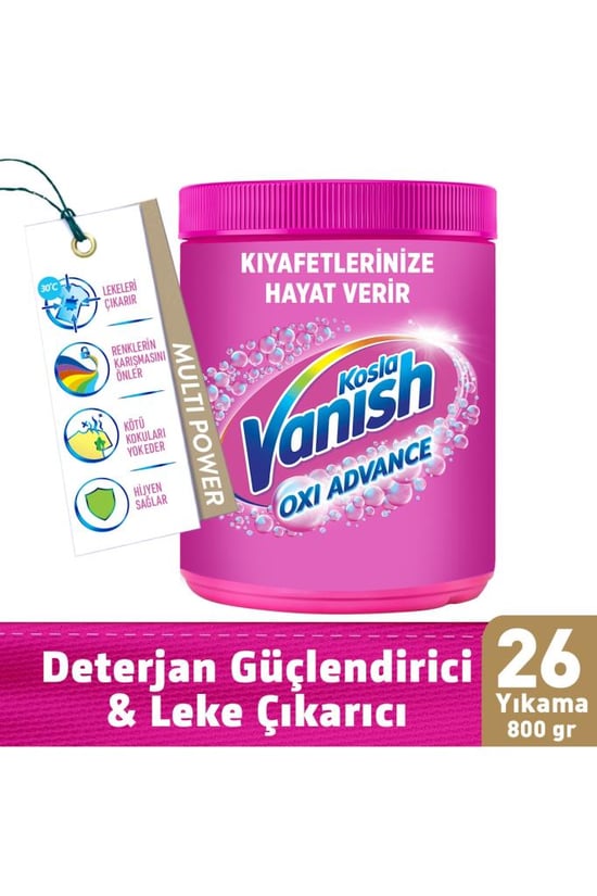Vanish Multipower Leke Çıkartıcı & Deterjan Güçlendirici Toz 970 gr Renkliler İçin