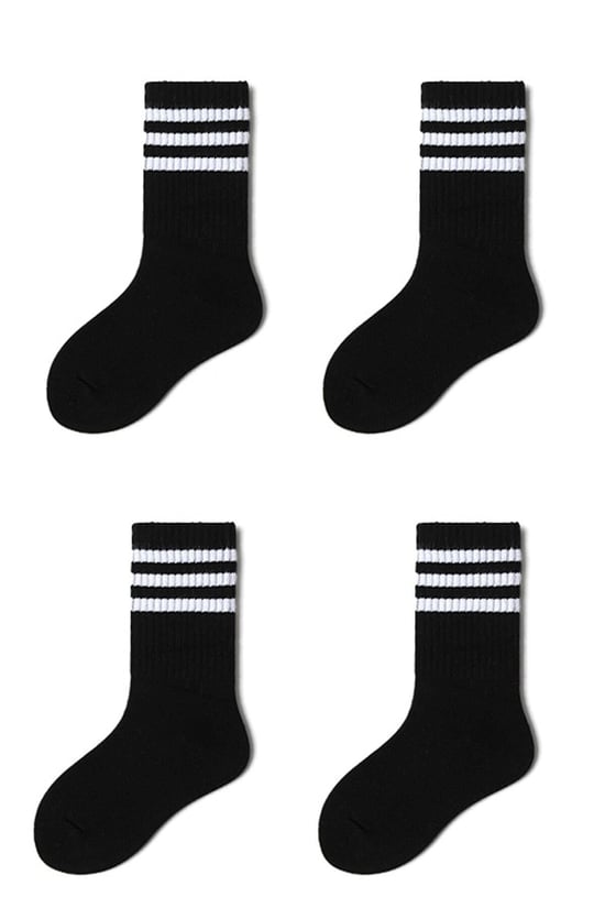 BGK 4 Çift Çocuk Çizgili Mevsimlik Çorap 6-12 Ay