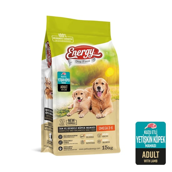 DOG FOOD ENERGY® 15 kg Kuzu Etli Yetişkin Köpek Maması