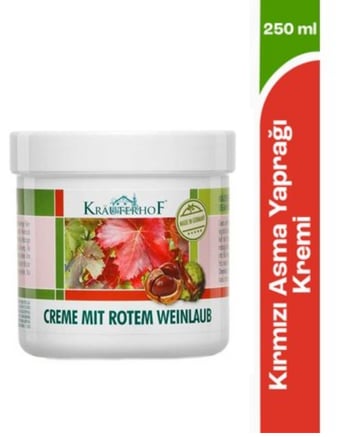 Krauterhof Kirmizi Asma Yapraği Ve At Kestanesi Ekstreli Bacak Kremi 250 Ml