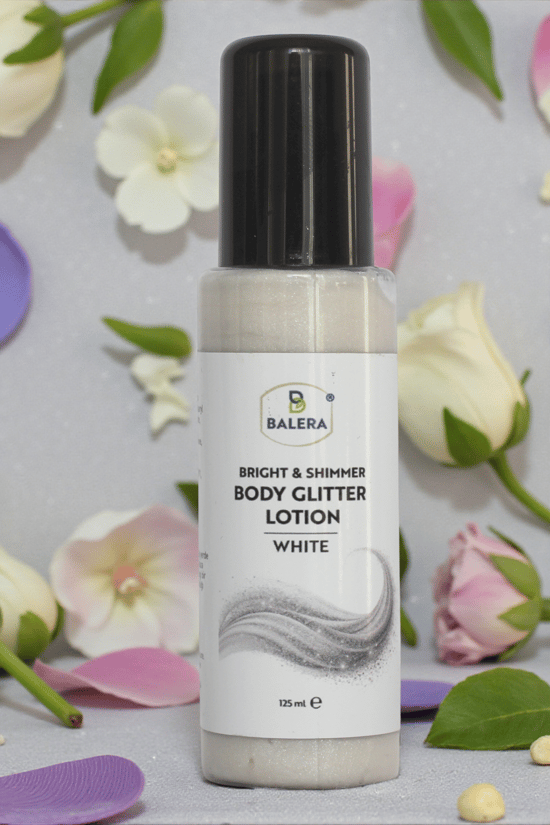 BALERA Vücut Losyonu Beyaz Simli Işıltılı Uzun Süre Kalıcı Koku Nemlendiricili 125 ml