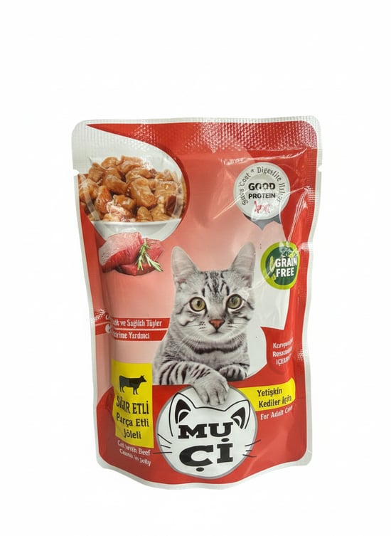 Muçi Pouch Kedi Yaş Mama Sığır Etli 85 Gr