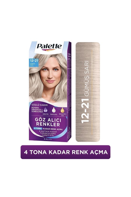 Palette Göz Alıcı Renkler 12-21 Gümüş Sarı Kadın Saç Boyası