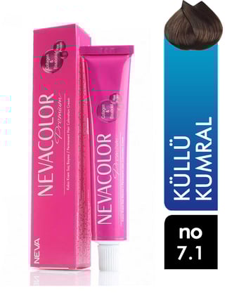 Nevacolor Premium Tüp Saç Boyası Küllü Kumral 7.1 50 ml