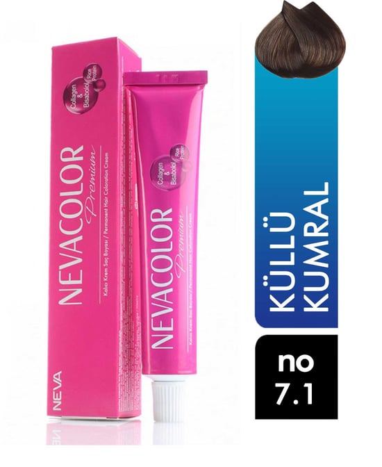 Nevacolor Premium Tüp Saç Boyası Küllü Kumral 7.1 50 ml