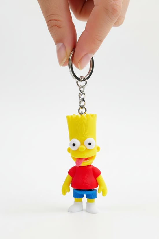 Bart Simpson Figürlü Hareketli Anahtarlık