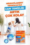 Macromax Mikrofiber Cam Bezi 2'li Set Mikrofilament Teknolojisi ile Leke ve İz Bırakmaz Ayna Bezi