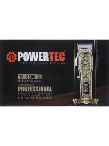 Powertec TR-6600 Profesyonel Saç Tıraş Makinesi 10Taraklı