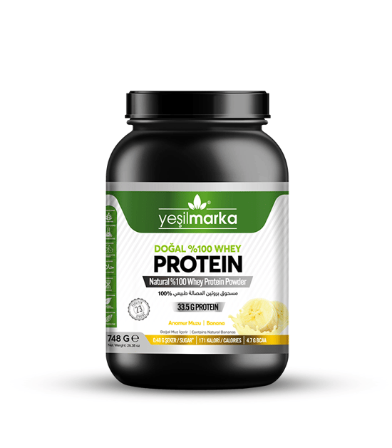 Yeşilmarka Doğal Whey Protein Tozu 748gr Anamur Muzu