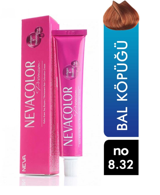 Nevacolor Premium Tüp Saç Boyası Bal Köpüğü 8.32