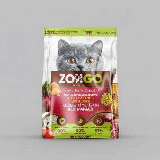 Zongo Yetişkin Kedi Maması Kuzu Etli 400gr