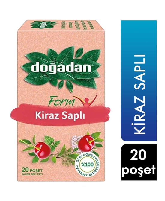Doğadan Form 20'li Kiraz Saplı Bitki Çayı
