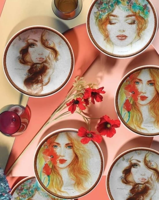 Kütahya Porselen 6lı 21cm Pasta Tabak