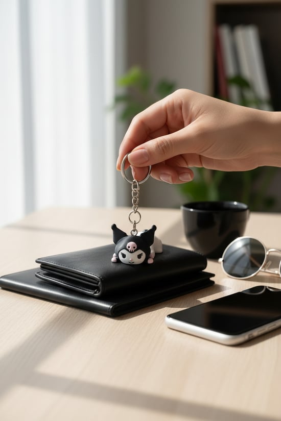 Kuromi Figürlü Hareketli Anahtarlık