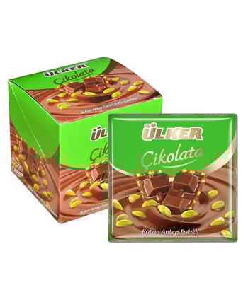 Ülker Antep Fıstıklı Sütlü Çikolata 65 gr X 6'lı Paket