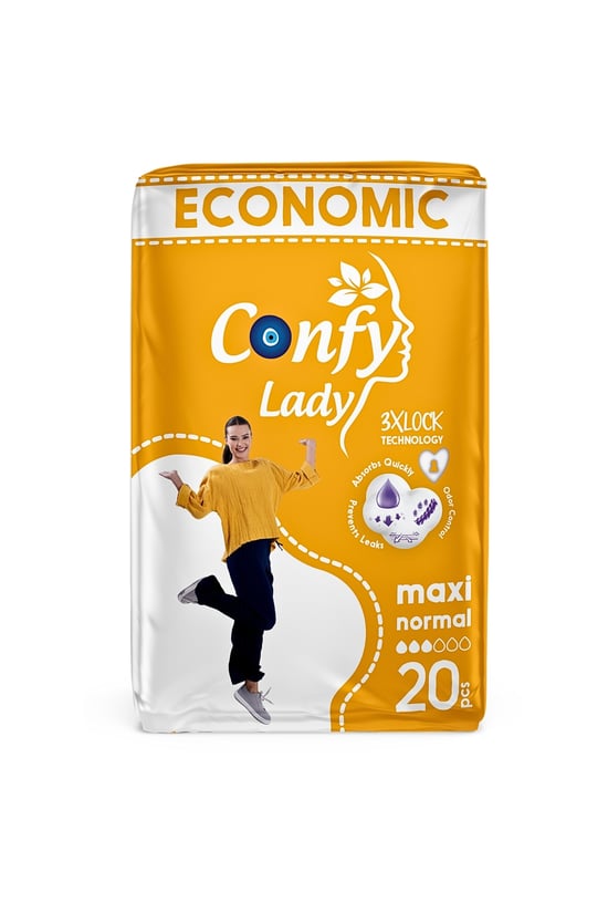 Confy Lady Maxi Normal Hijyenik Pedler Eko Paket 20 Adet