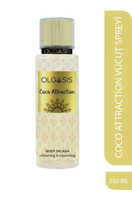 Olgasis Coco Attraction Body Splash Sıcak Hindistan Cevizi Body Mist Yüksek Esans Kalıcı Vücut Spreyi 250 Ml