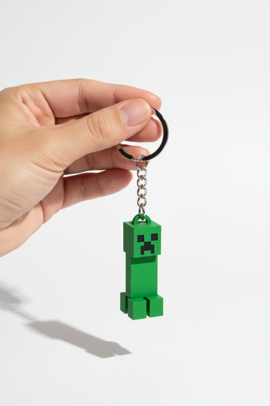 Minecraft Ghost Figürlü Anahtarlık