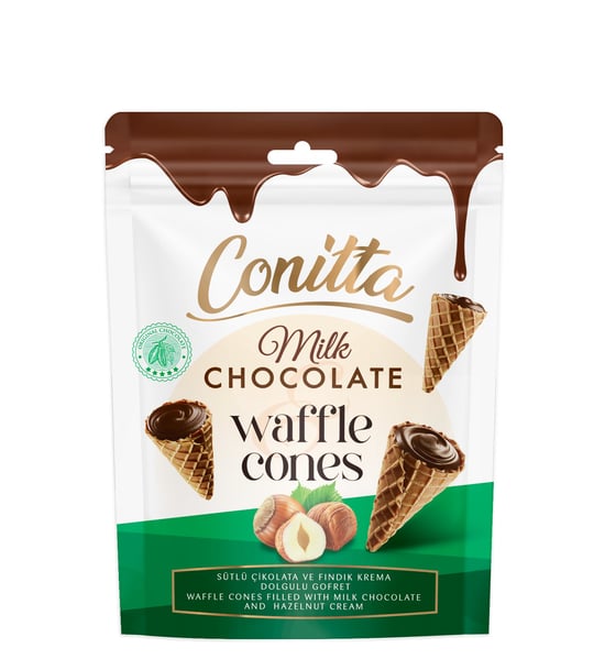 Conitta Sütlü Çikolata ve Fındık Krema Dolgulu Gofret 80 gr.