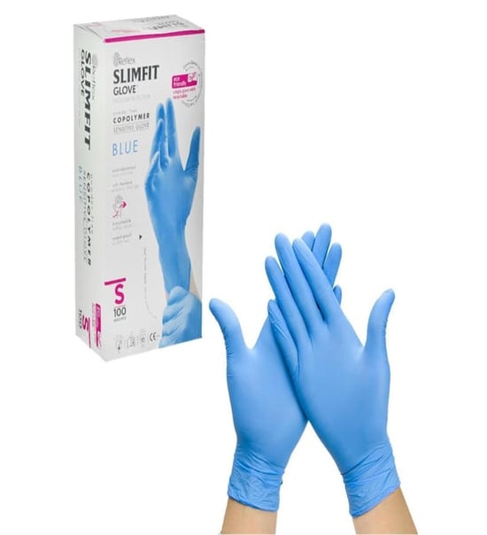 SLİMFİT ELDİVEN MAVİ (S) 100'lü