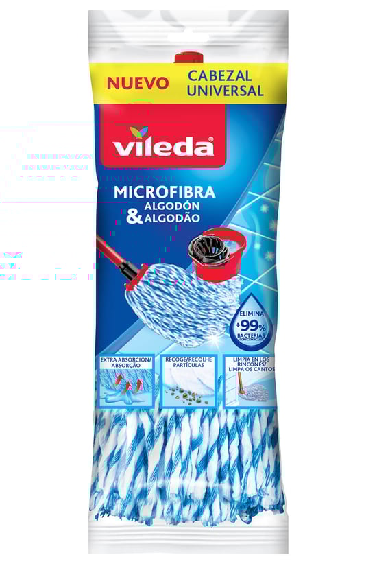 Vileda Supermocio Mikrofiber Pamuk Dokulu Paspas