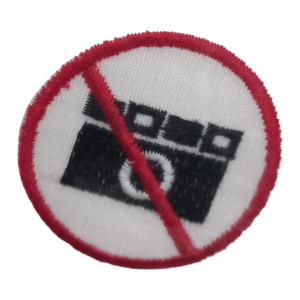 P Parla Aplike Ütü İle Yapışan Fotoğraf Makinesi Yasak Arma 3 cm