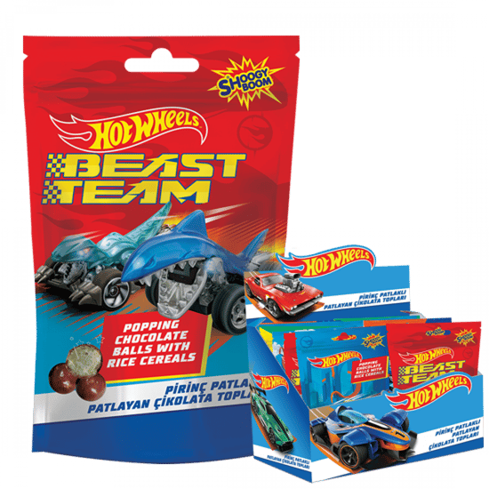 Anl Hot Wheels Pirinç Patlaklı Patlayan Çikolata Topları 50gr 12 'lı Paket
