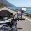 BUFFER® Evrensel Motosiklet Telefon Tutucu – Kaymaz, Kilitlenebilir Güvenli Tutuşlu, 360° Ayarlanabi
