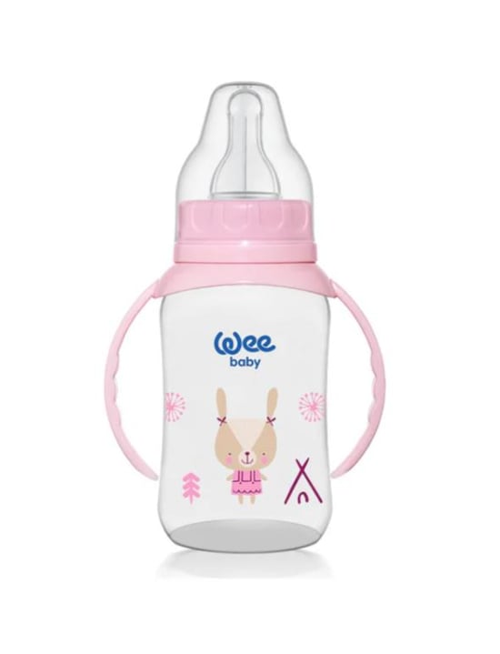 Wee Baby Klasik Kulplu PP Biberon 150 ml 6-18 ay Pembe