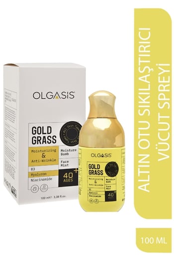 Olgasis Gold Grass Face Mist Altın Otu Sıkılaştırıcı & Yoğun Kırışıklık, Yaşlanma Karşıtı Yüz Spreyi 100 ml