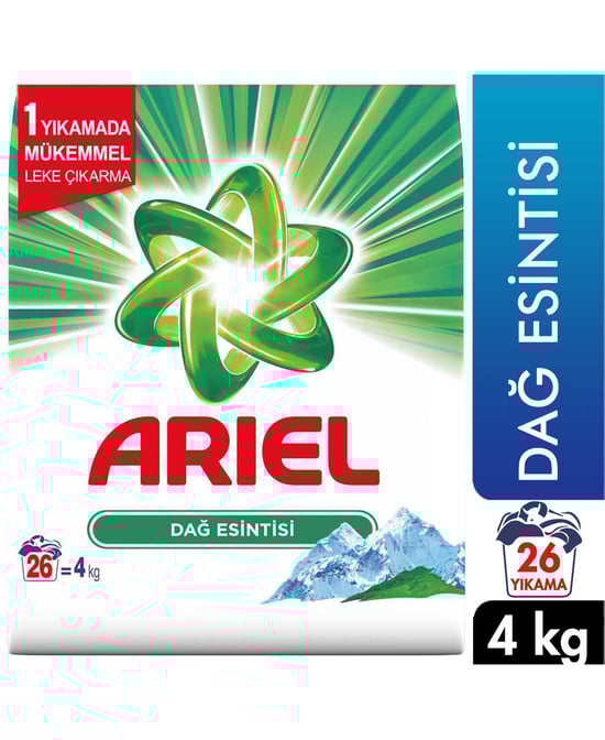 Ariel Toz Çamaşır Deterjanı 4 kg 26 Yıkama Dağ Esintisi